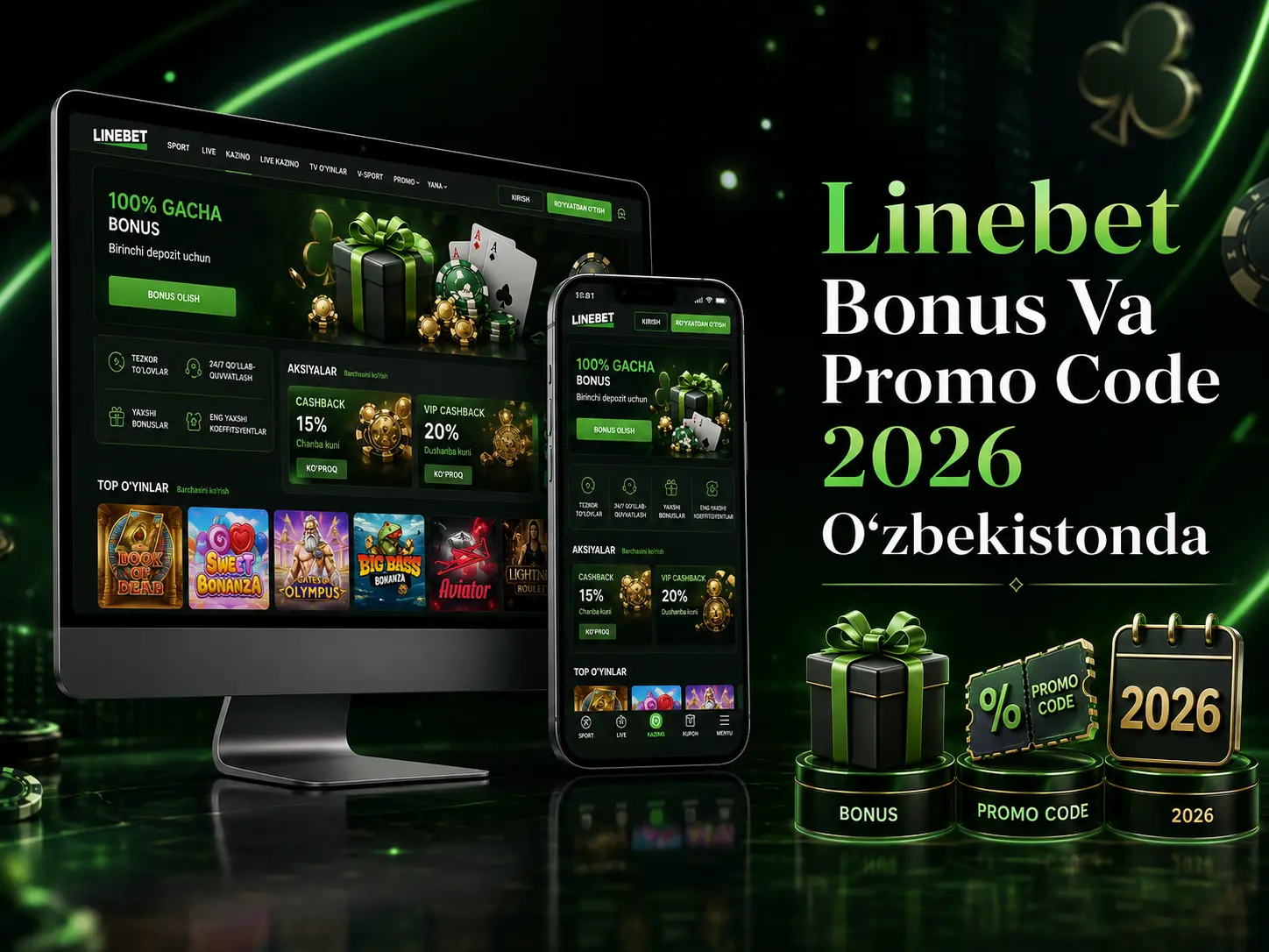 Linebet bonus va promo code 2026 O‘zbekistonda