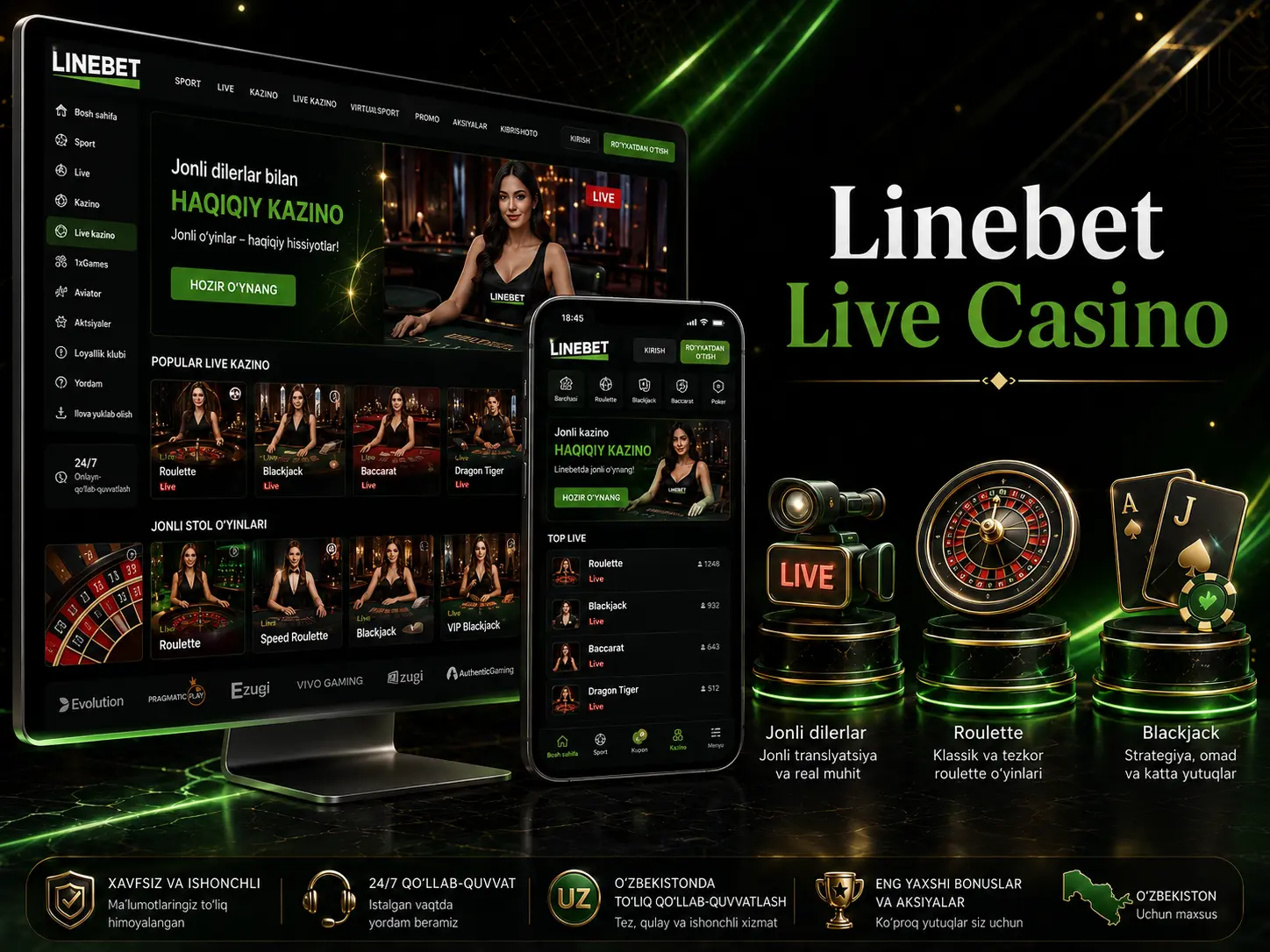 Linebet live casino