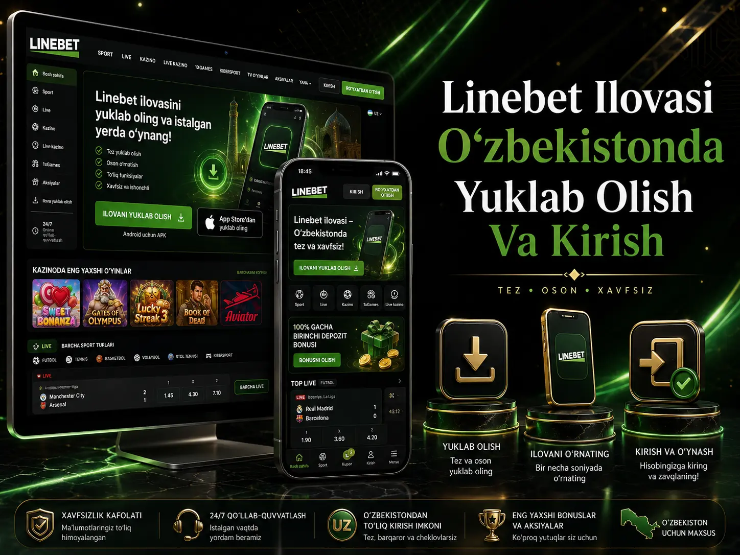 Linebet mobil ilovasi O‘zbekistonda