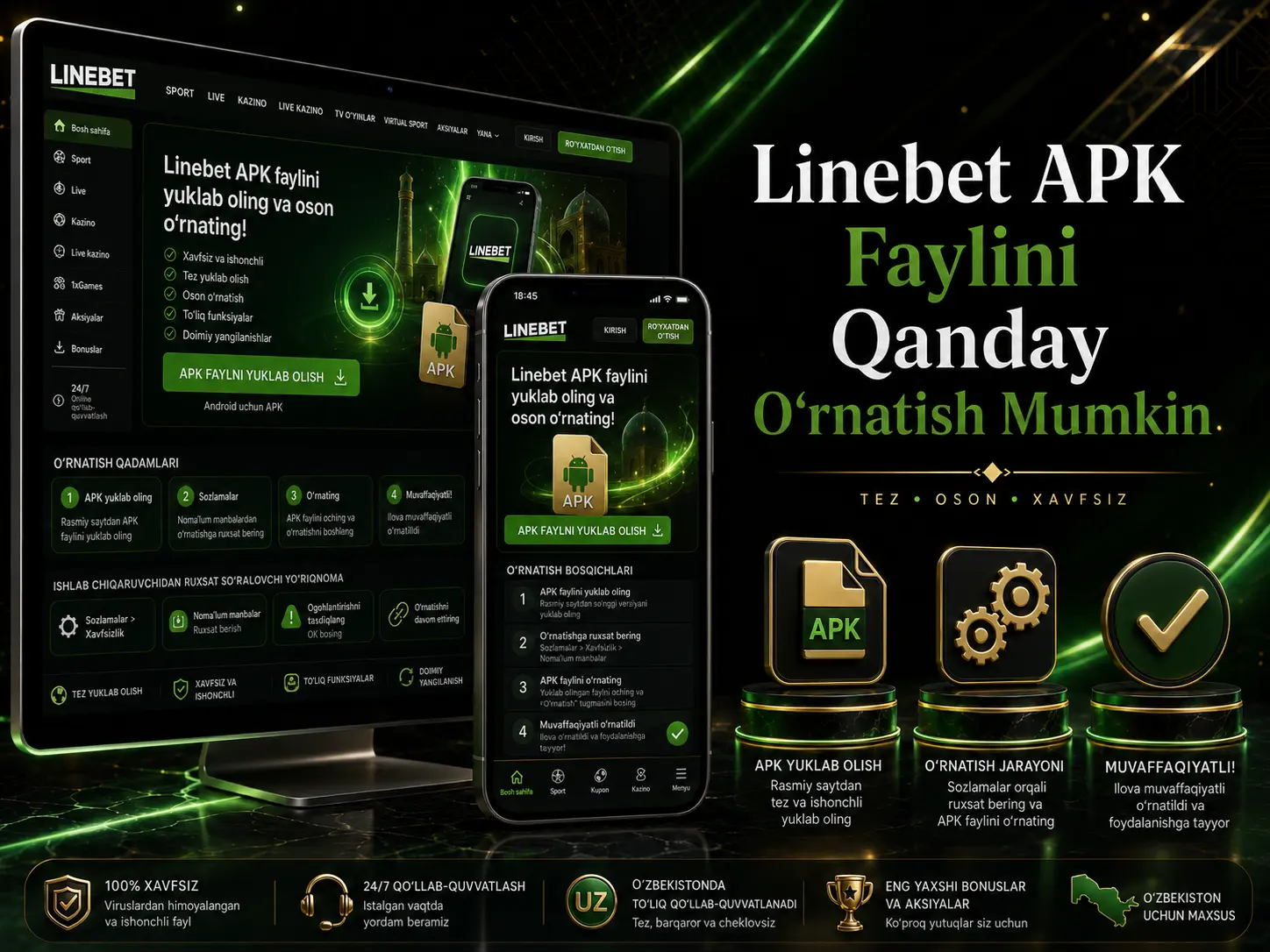 Linebet APK o‘rnatish jarayoni