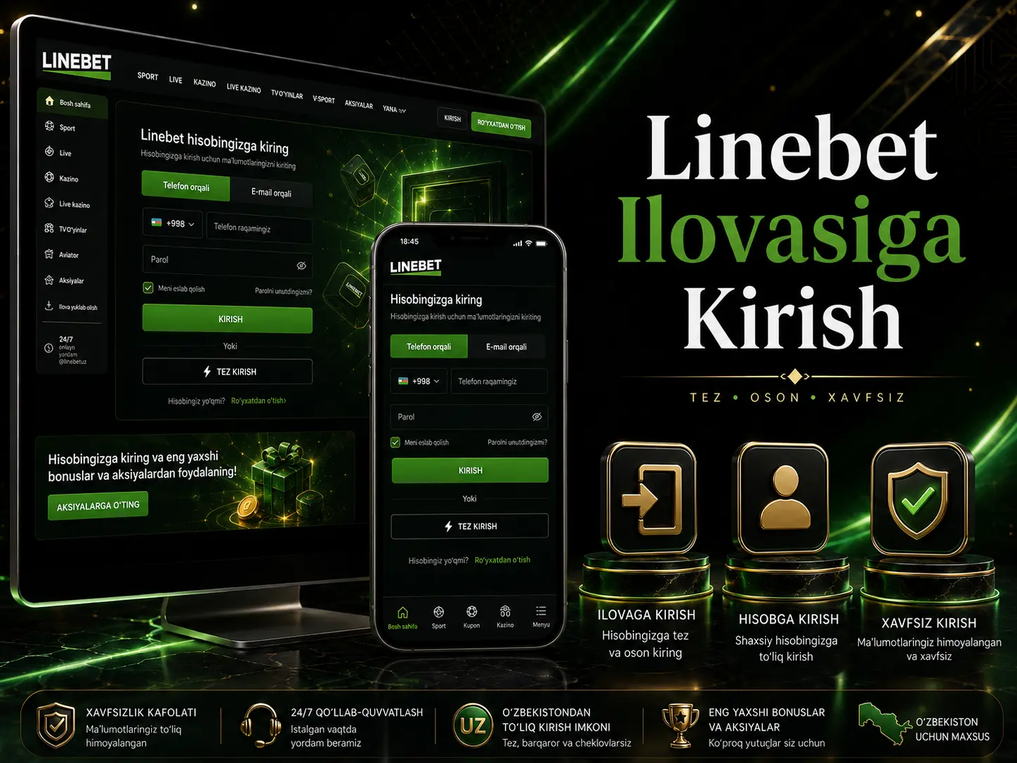 Linebet ilovasiga kirish