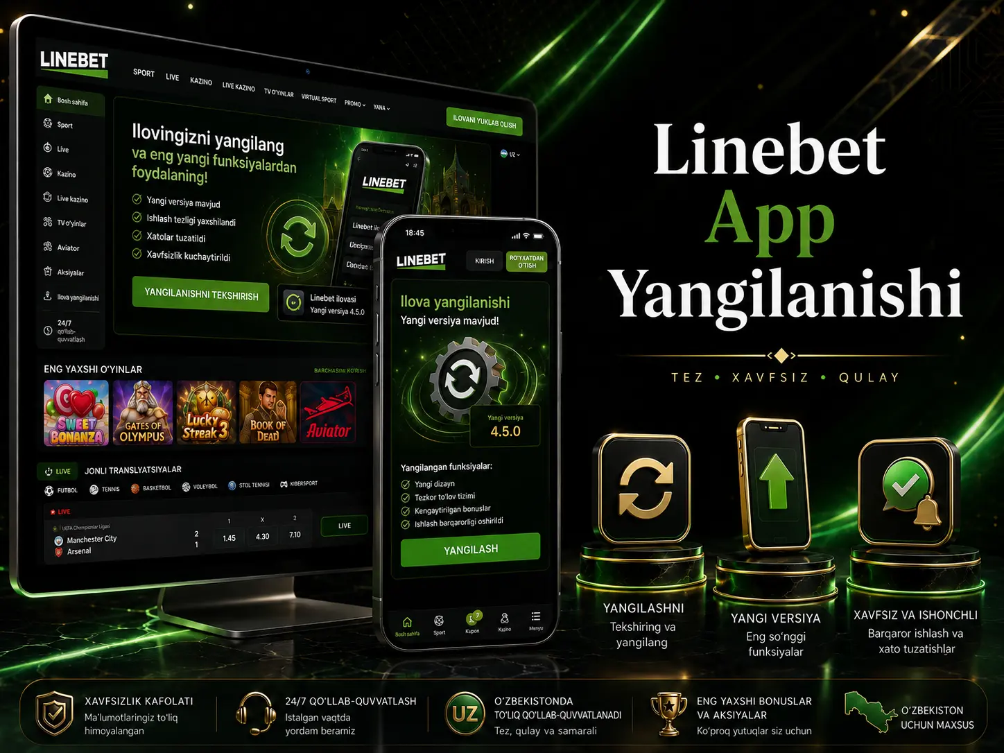 Linebet ilovasini yangilash