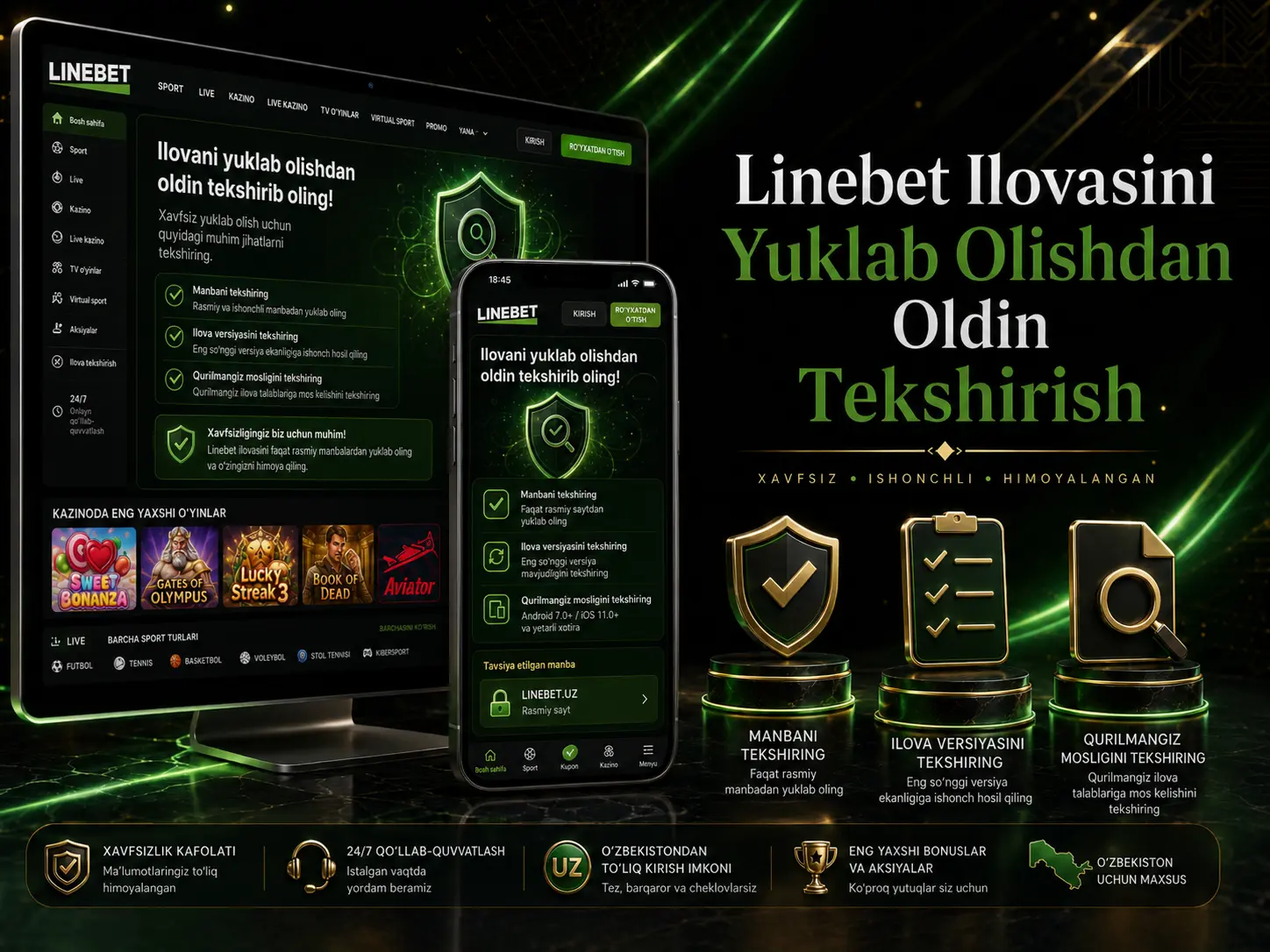 Linebet ilovasini yuklashdan oldin tekshirish ro‘yxati